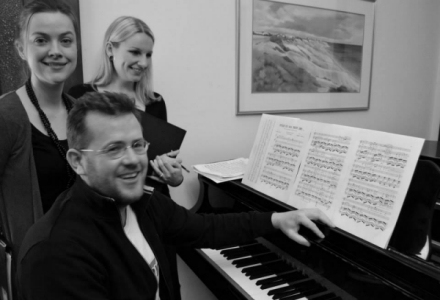 Emma Horwood with Jamie Cock and Alexandra Bollard